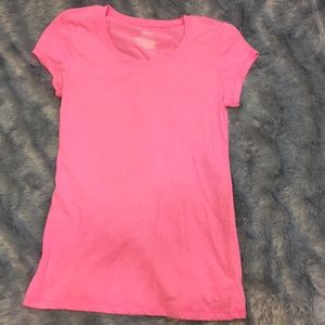 Pink Scoop Neck T Shirt